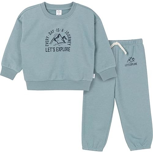 Gerber Baby & Toddler Boys' 2-Piece Fleece Sweatshirt and Jogger Set