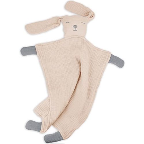 Lulu moon Baby Security Blanket for Unisex, Cotton Muslin Baby Lovey, Soft & Breathable Lovie Baby Gifts for Boys and Girls, 15 * 12 Inch (Soft Hug)