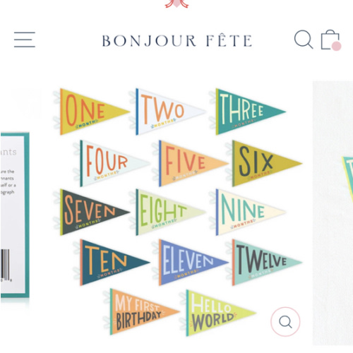 LITTLE KALEIDOSCOPE PETIT MILESTONE PENNANTS – Bonjour Fête