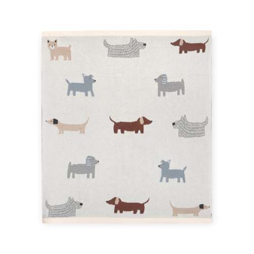Buddy Dog - Jacquard Sweater Knit Baby Blanket (Organic Cotton)