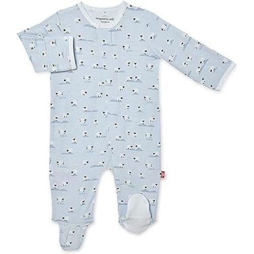 Magnetic Me Footie Pajamas Soft Modal Baby Sleepwear with Quick Magnetic Fastener | Boys and Girls Sleeper Preemie-24 Months
