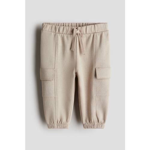 Cargo Joggers, Regular waist, Long, Beige