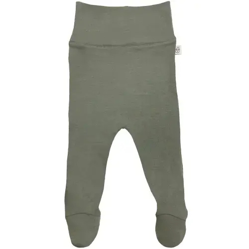Baby Footed Pants, Merino Wool, Sage, 3-6M