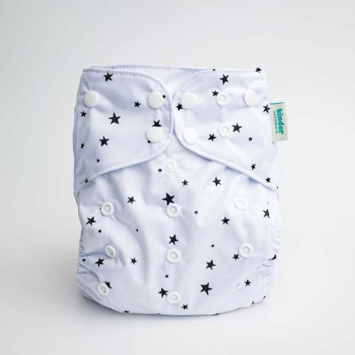 Space and Sky: Essentials Pocket Cloth Diaper with Athletic Wicking Jersey, Grows with your Baby