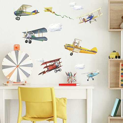 Vintage Planes Peel and Stick Wall Decals