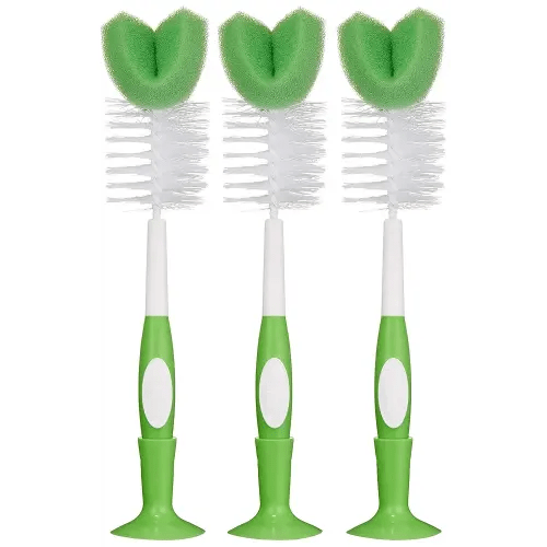 Amazon Brand - Mama Bear Bottle Brush (Pack of 3), White