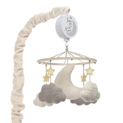 Lambs & Ivy Goodnight Moon Musical Baby Crib Mobile Soother Toy - Stars/clouds