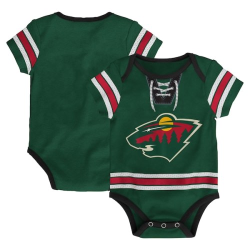 Infant Minnesota Wild Green Hockey Jersey Bodysuit