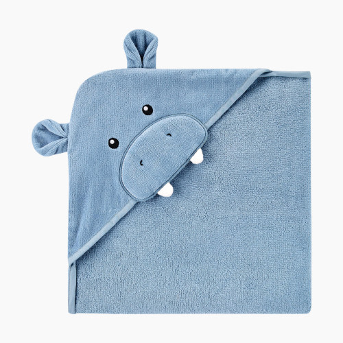 Carter's Critter Hooded Towel - Hippo Blue