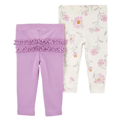 Baby 2-Pack Floral Pull-On Pants - Carter's | Carter's