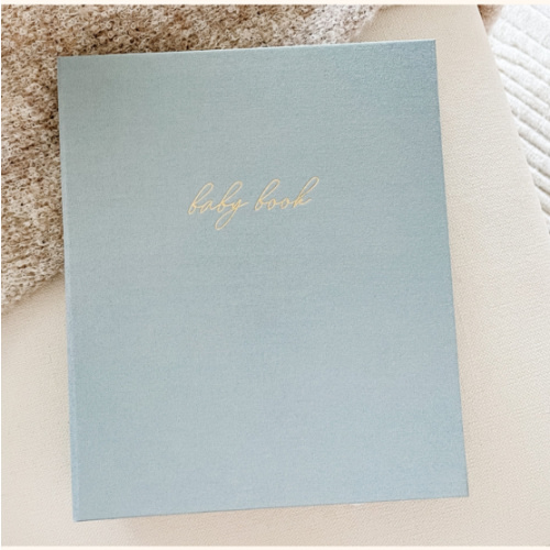 First Year Baby Memory Book - Dusty Blue