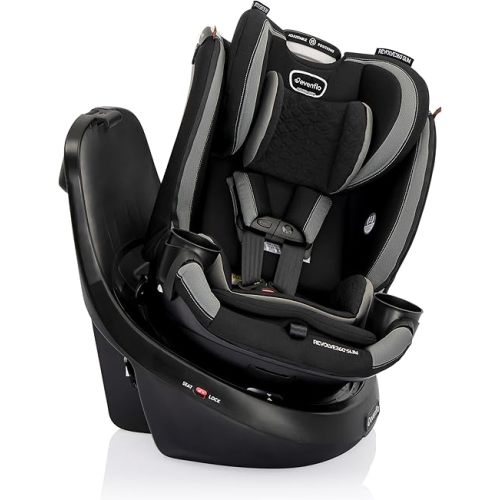 Evenflo Revolve360 Slim 2-in-1 Rotational Car Seat with Quick Clean Cover - Salem Black