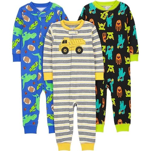 Simple Joys by Carter's Kids' 3-Pack Snug Fit Footless Cotton Pajamas