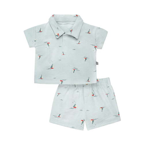 Modern Moments by Gerber Baby Boy Short Sleeve Shirt and Short Outfit Set, 2-Piece, Sizes 0/3 Months - 24 Months