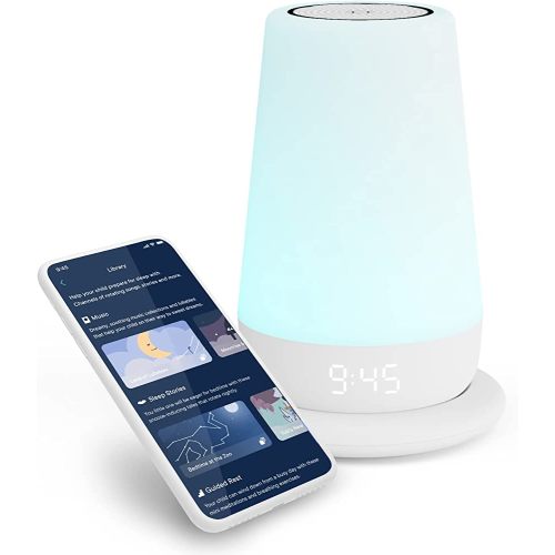 Hatch Rest+ 2nd Gen Portable Dream Machine with Charging Base, Baby, Toddler, Night Light, Sound Machine, Time-to-Rise Time-for-Bed, White Noise, Kids Alarm, Sleep Trainer, Wi-Fi Control via App