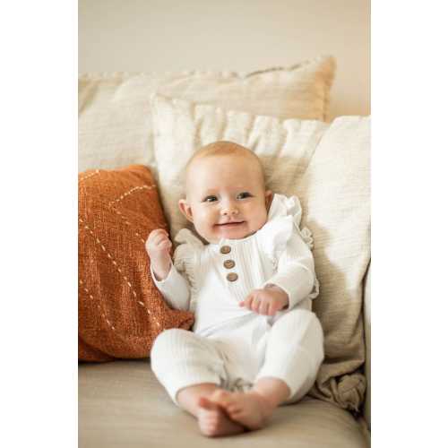 Organic cotton rompers, baby shower gift, ribbed cotton long sleeve romper ,baby clothes, white romper for baby girl, pink romper newborn