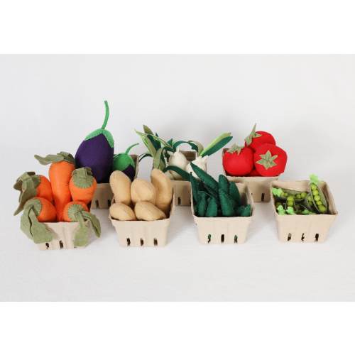Felt Vegetables and Fruit Set / Felt Pretend Play Food / Play Kitchen Food / Handmade Gifts for Kids