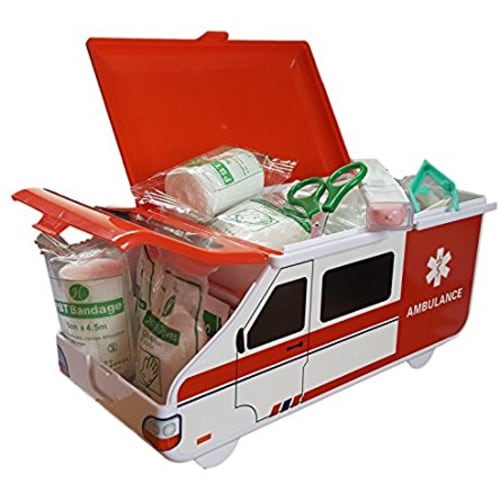 First Aid Kit - Baby & Child Care Supplies in American Ambulance Box - Compact and Travel Friendly, Perfect for Home, Boat, Caravan, Car