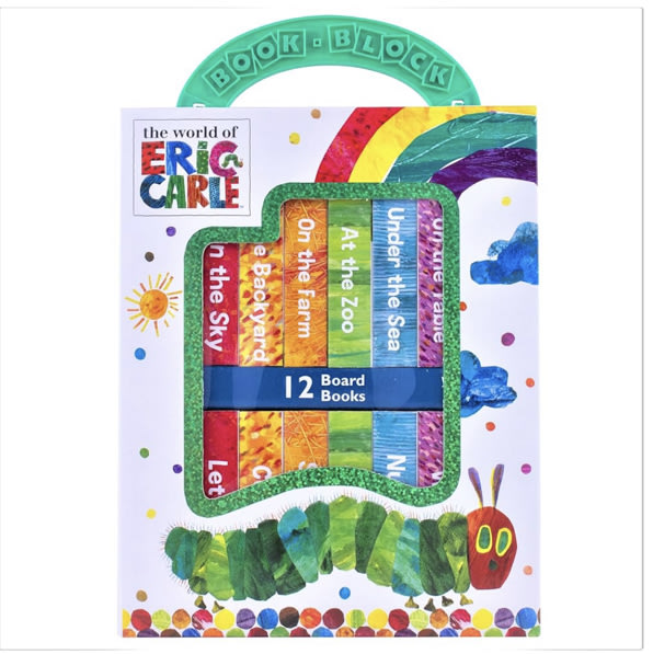 World of Eric Carle, My First Library 12 Board Book Set - First Words, Alphabet, Numbers, and More! Baby Books - PI Kids