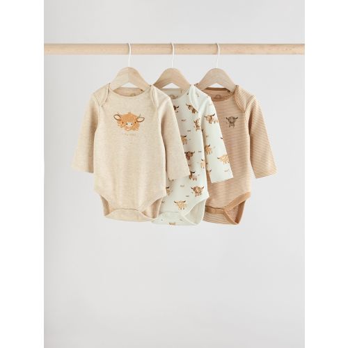 Neutral Hamish Baby Bodysuits 3 Pack