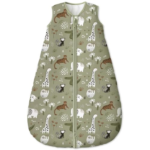 Yoofoss Baby Sleep Sack 6-12 Months, TOG 2.5 Baby Wearable Blanket with 2-Way Zipper, 100% Organic Cotton Fabric Winter Newborn Sleeping sack, Warm Soft Comfy(Medium)