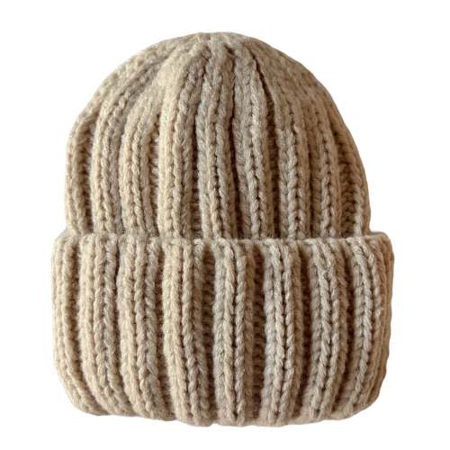 Baby's First Hat, Chunky Knit Almond