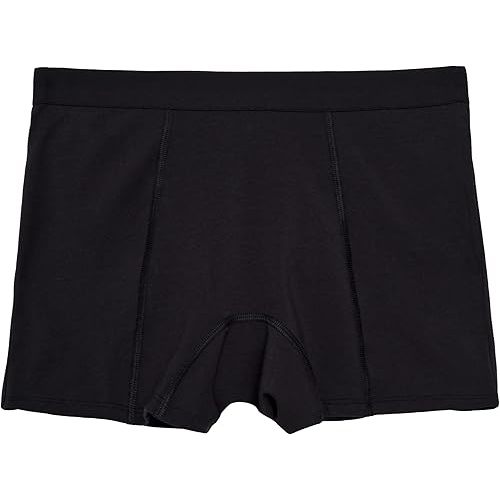 Thinx Ultra-Soft Period Underwear, Overnight Boy-Shorts Leakproof, Holds Up to 12 Regular Tampons*, FSA HSA Approved Period Underwear for Women, Reusable & Controls Odor, Black, M
