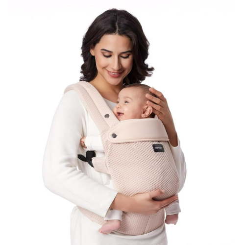 Momcozy Breathable Mesh Baby Carrier, Ergonomic and Lightweight Infant Carrier for 7-44lbs with Enhanced Lumbar Support, All Day Comfort for Hands-Free Parenting