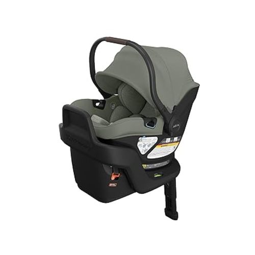 UPPAbaby Aria V2 Lightweight Infant Car Seat - Load Leg + Anti-Rebound Panel - Infant Insert + All-Weather FootCover Included - Direct Stroller Attachment - Greyson (Charcoal Mélange)