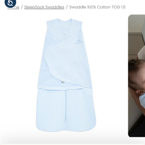 Baby Blue Cotton Swaddle S | HALO