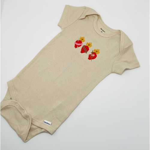 Three Sacred Hearts Baby Bodysuit, Jesus shirt, Kids  bodysuit,  Catholic Gifts, Baptism clothe for babies,