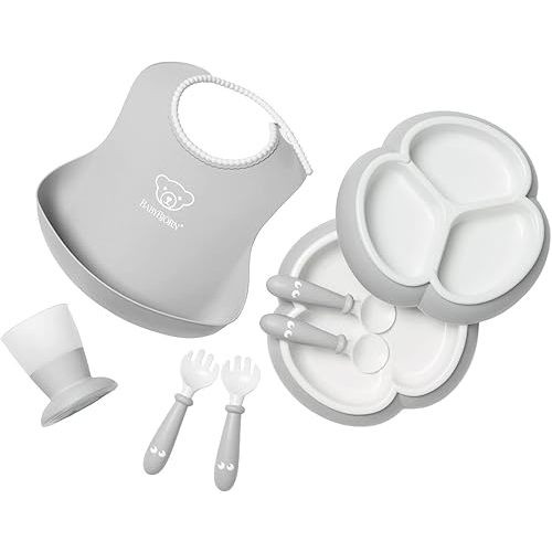 BabyBjörn Dinnerware Set, 8 pcs, Gray