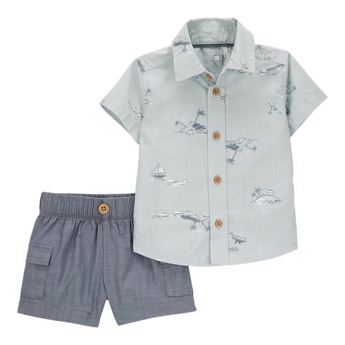 Baby Boy Carter's 2-Piece Button-Down Shirt & Short Set