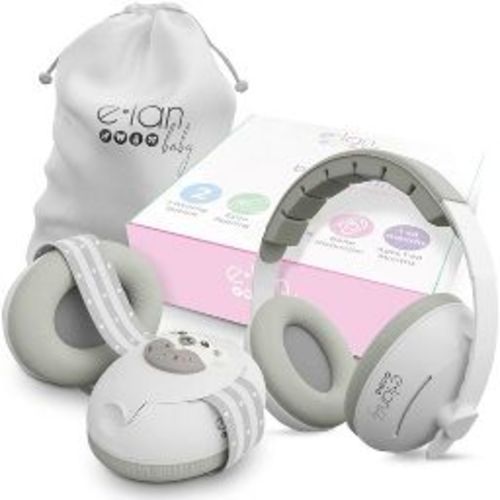 Elan Baby 2-1 Ear Muffs for Baby Ear Protection, Lightweight Earmuffs with Ultra Soft Fabric to Prevent Irritation, Protecting Little Ears Everywhere