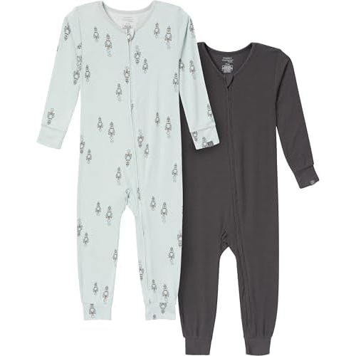 Modern Moments by Gerber Unisex Baby 2-Pack Footless Tight Fitting Pajamas
