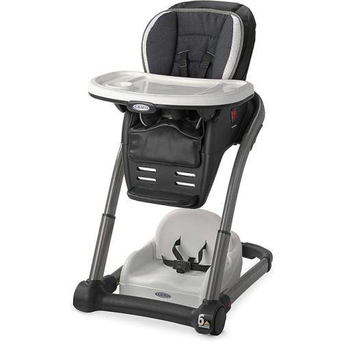 Graco Blossom 6 in 1 Convertible High Chair, Redmond, Infant Highchair, Toddlers Booster & Convenient for Travel