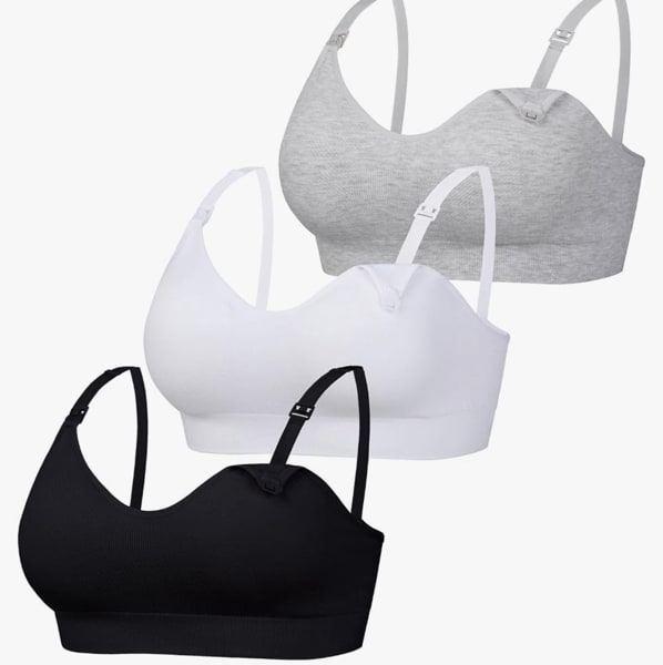 Seamless Nursing Bra for Women 3 Packs Wireless Maternity Bra Soft Stretchy Pregnancy Sleep Bralette