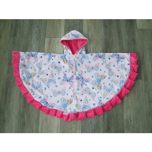 Butterfly Ponchos - Baby Ponchos - Minky Ponchos - Child Ponchos - Butterfly PONCHO- Car Seat Safe- All MINKY-