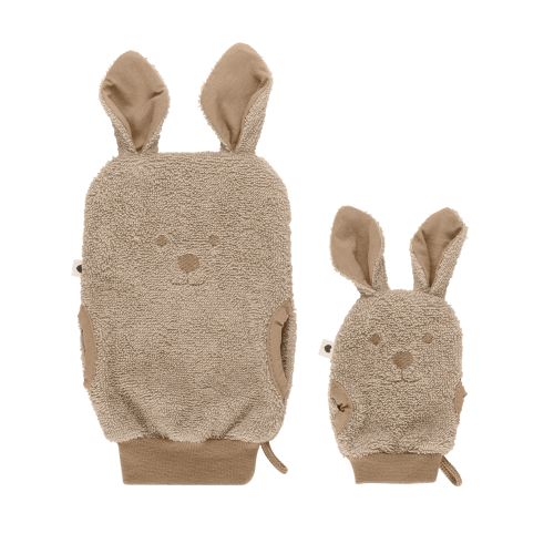 Kangaroo Bath Mitts - Vanilla