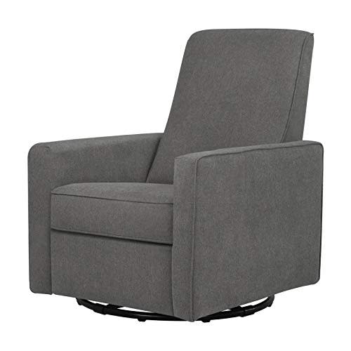 DaVinci Piper 360° Swivel Rocker Recliner Chair - Glider Rocking Chair for Nursery and Living Room - GREENGUARD Gold, FSC & Certi-PUR US Certified - Ultra Comfy Nursery Glider Recliner - Dark Grey
