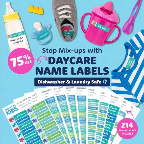 Daycare Name Labels | Labels for Daycare | Stickers for Toddlers