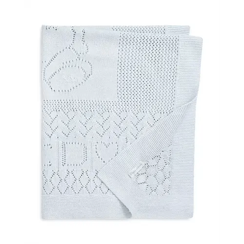 Ralph Lauren Unisex Pointelle Knit Organic Cotton Blanket - Baby