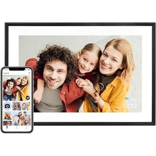 AEEZO Digital Picture Frame, 10.1 Inch Digital Photo Frame with 1280 * 800 HD IPS Touch Screen, Smart Digital Frame Built-in 32GB Memory, Auto-Rotate Easy Setup via AiMOR APP(Black)