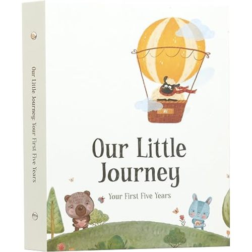 Baby Memory Book Keepsake | Minimalist First 5 Years Baby Book & Photo Album for Baby Boy or Girl| Gender Neutral Baby Journal Scrapbook for Milestones (Modern)