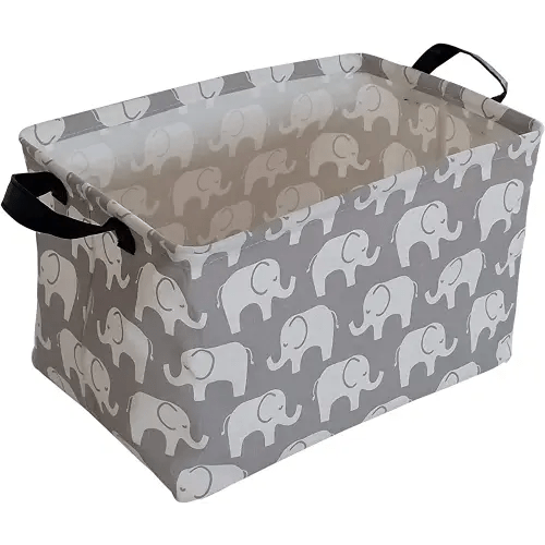 KUNRO Rectangle Toy Bin Elephant