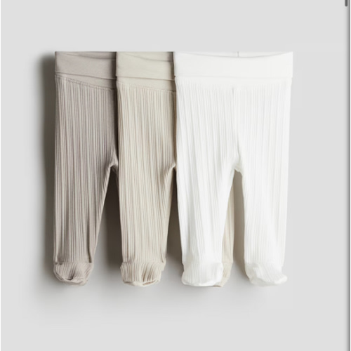 3-PACK FOLDOVER-WAIST LEGGINGS