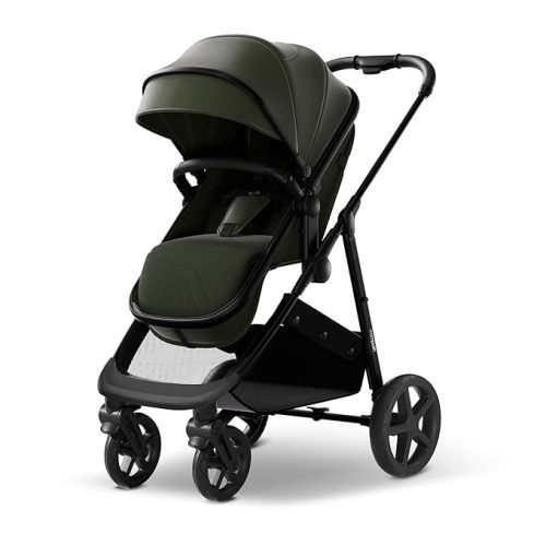 Mompush Wiz 2 in 1 Baby Stroller with Bassinet Mode, Convertible Infant Stroller for Newborn and Toddler with Reversible Seat and Large UPF 50+ Canopy