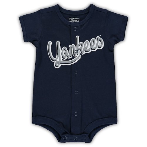 New York Yankees Newborn & Infant Stripe Power Hitter Romper - Navy