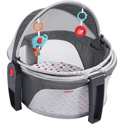 Fisher-Price Baby Portable Bassinet and Play Space On-the-Go Baby Dome with Developmental Toys and Canopy, Arrows Away (Amazon Exclusive)