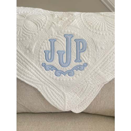 Personalized Heirloom Quilt, Embroidery Baby quilt, Personalized Baby Shower Gift, Monogram Blanket, Heirloom Quilt, Keepsake Baby Blanket
